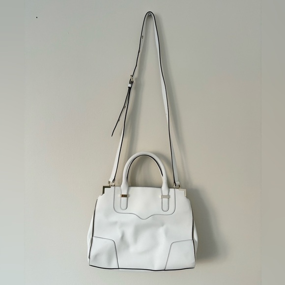 Rebecca Minkoff Amorous Leather White Satchel Bag - Picture 6 of 10